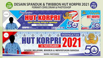 Desain Spanduk HUT KORPRI 2021 CDR