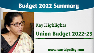 Union Budget 2022 Highlights : Here are the Key Highlights of Budget 2022-23 for UPSC