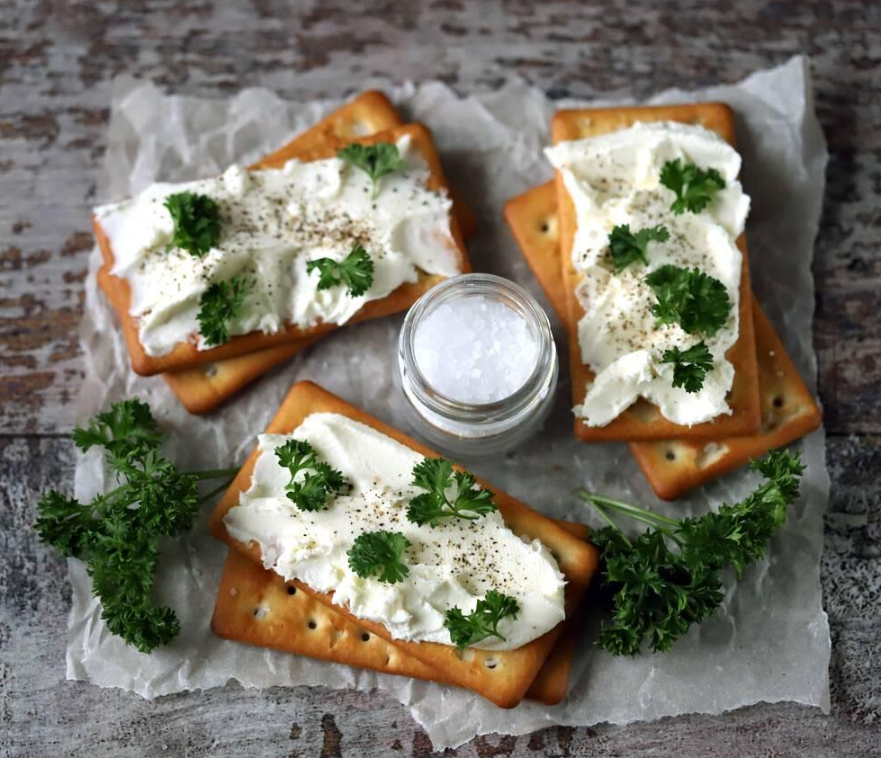 Feta Cheese with Crackers