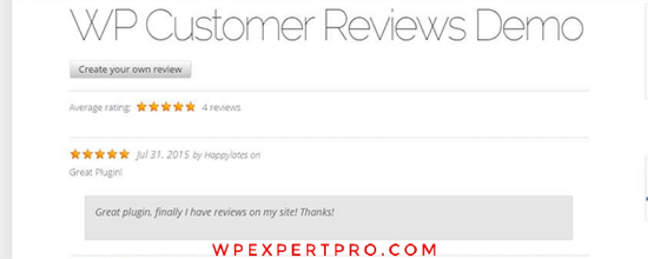 WP Customer Reviews