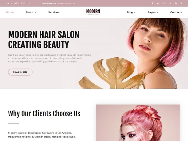 Beauty and Salon Website Design