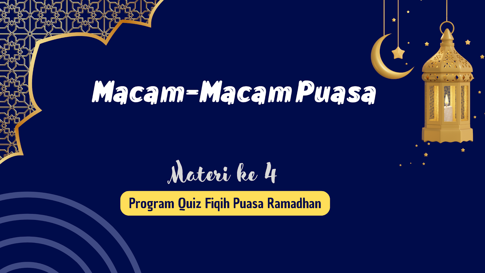 Macam-Macam Puasa