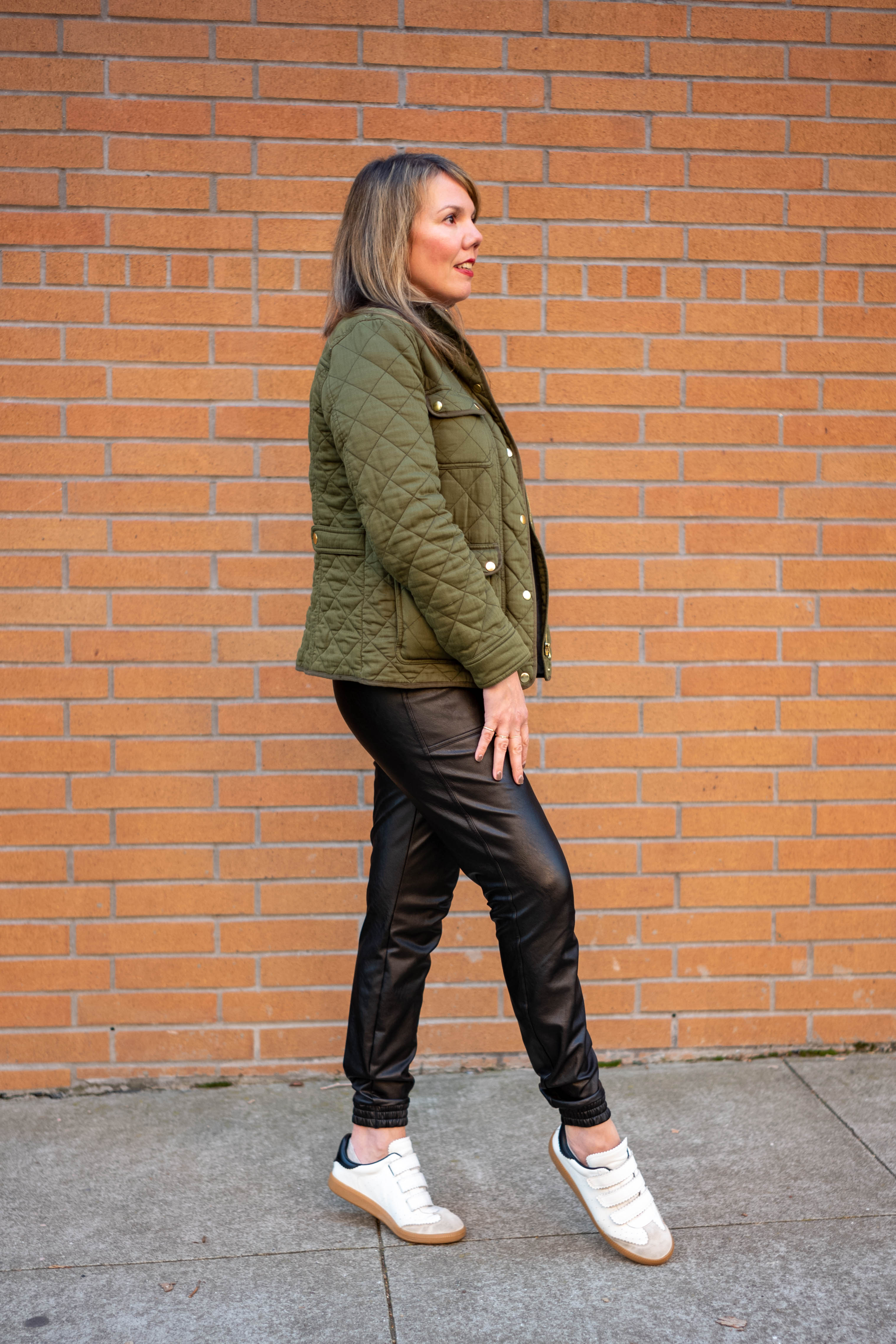 An honest review of the Spanx Leather-Like Jogger - Cheryl Shops