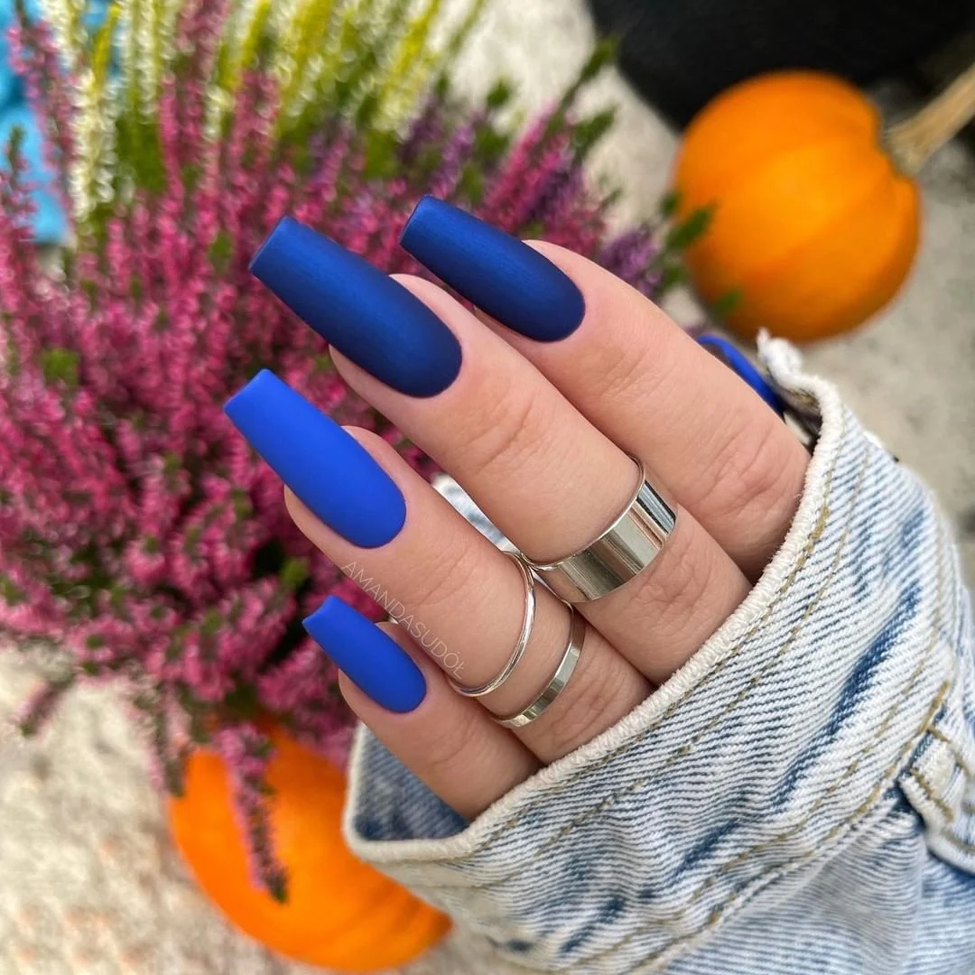 Blue nails for Christmas