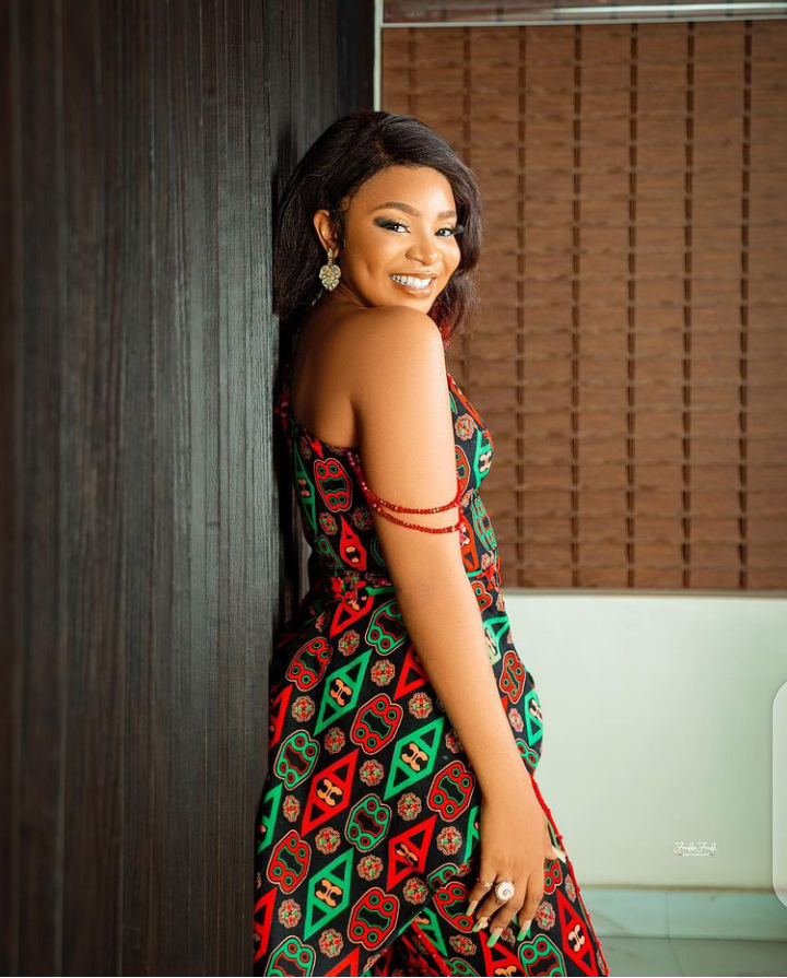 BBNaija Mercy Atang stuns in adorable outfit, says " Just look at me, God's mercy has been sufficient for me"