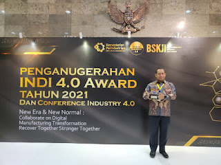 Transformasi Teknologi PT.Semen Tonasa Diganjar Penghargaan INDI 4.0 Award dari Kemenperin RI