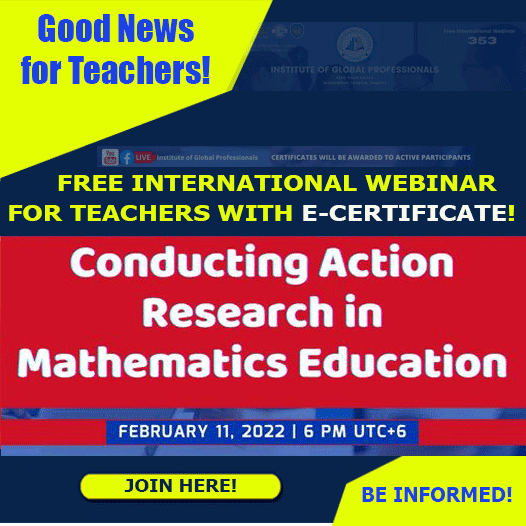 Conducting Action Research in Mathematics Education | Free International for Teachers with E-Certificate | February 11 | Register here!
