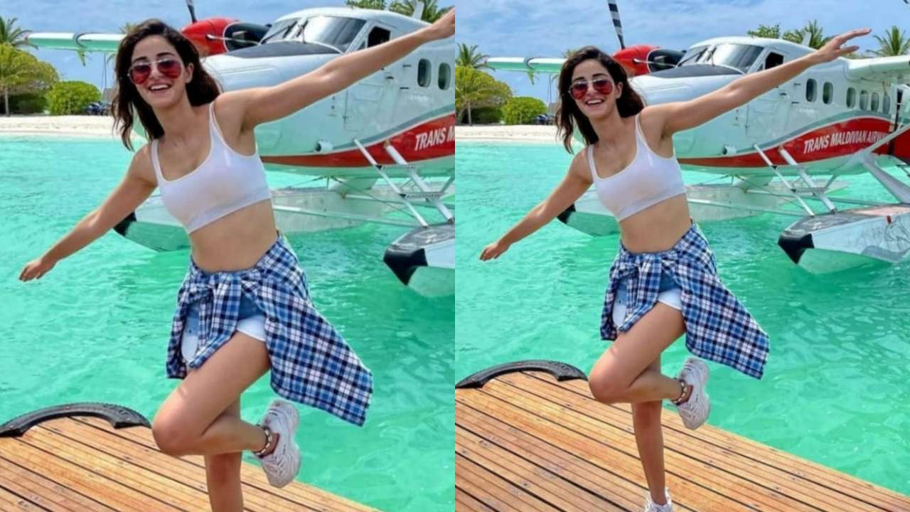 Actors Gossips: Ananya Panday pacifying Maldives prints From hot deep neck gutless dress to saxy orange bikini look