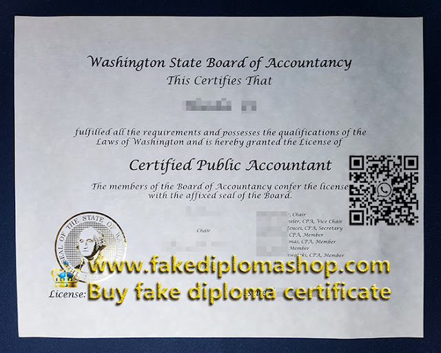 Washington CPA certificate, Washington State Board of Accountancy Washington CPA certificate