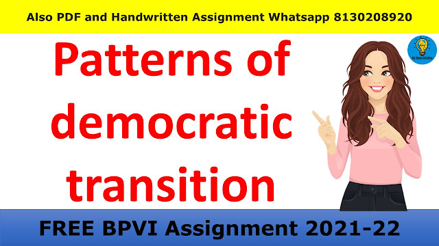 Patterns of democratic transition