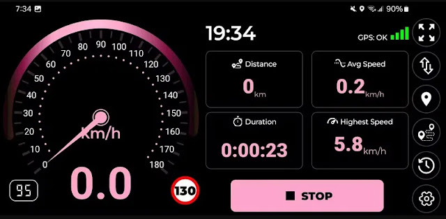 أفضل عداد السرعة للسيارة، تطبيق Speedometer GPS HUD – Odometer