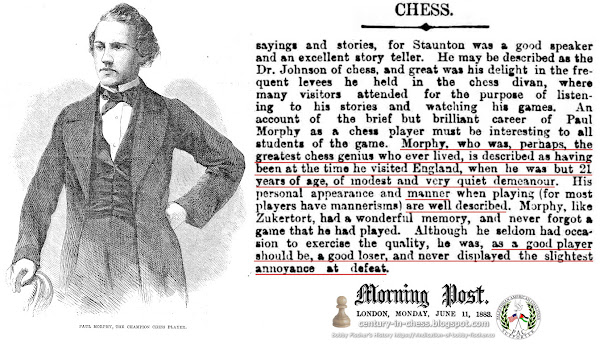 The International Tournament: Paul Morphy Described