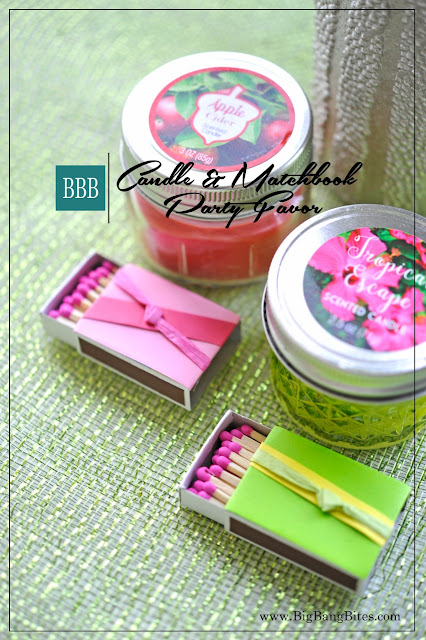 Candle & Matchbook Party Favor