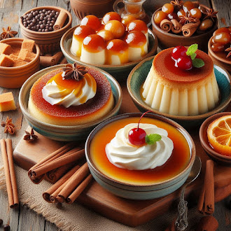 GELATINAS, CREMAS, POSTRES DE CUCHARA Y FLANES