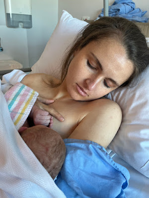 What happens after an elective c-section - breastfeeding for the first time