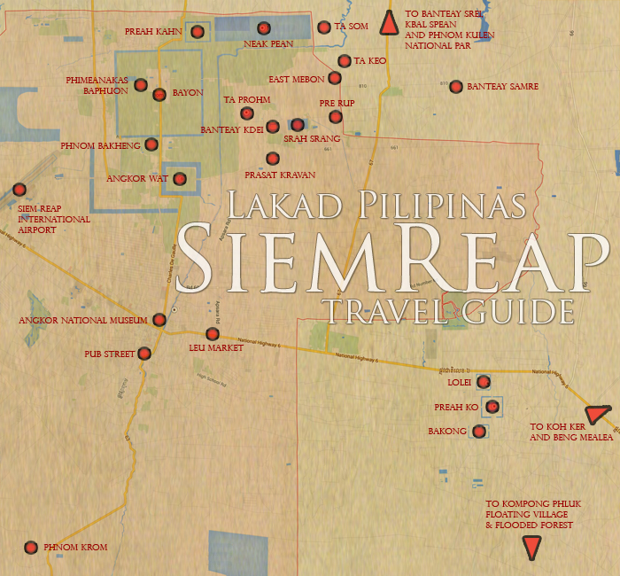 Siem Reap Tourist Spots Map