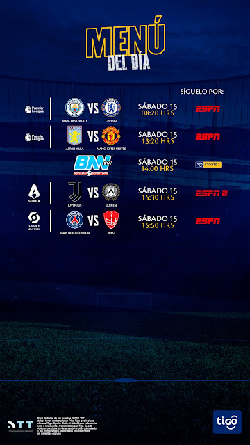 Programación de Tigo sports 15 de Enero