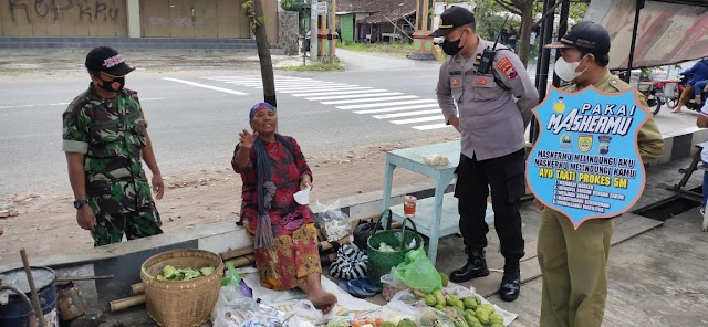 PPKM level 3 Aparat Gabungan Nguter Gelar edukasi Prokes ke desa-desa