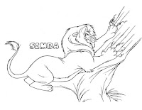 Simba- Lion king coloring page