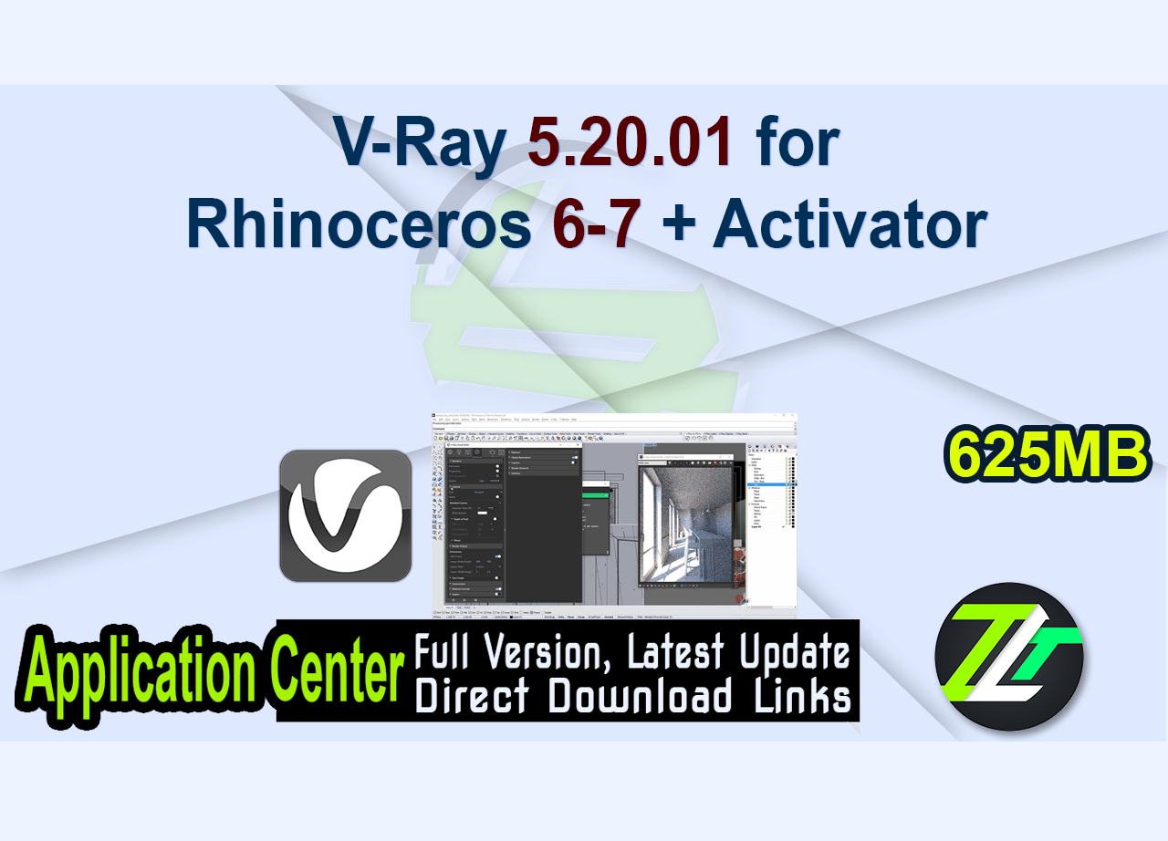 V-Ray 5.20.01 for Rhinoceros 6-7 + Activator