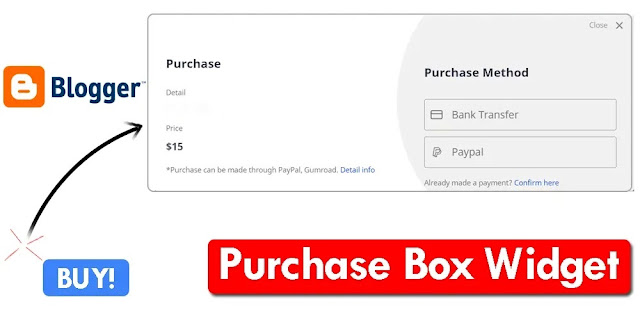 How to Create Purchase Box Widget in Blogger Website