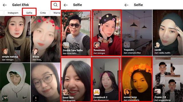 Nama Efek IG Terbaru untuk Selfie