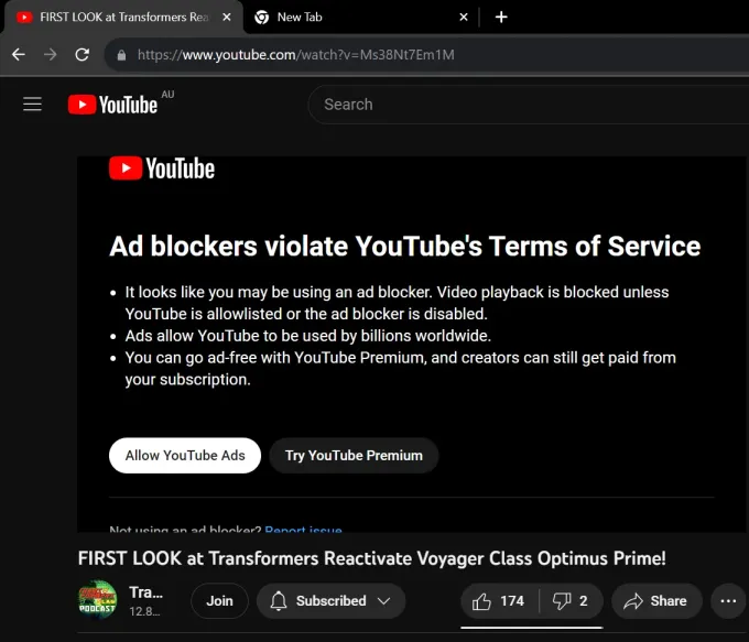 Ad-blocker violate YouTube terms and condition