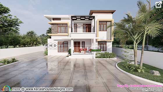 Front elevation of a modern house