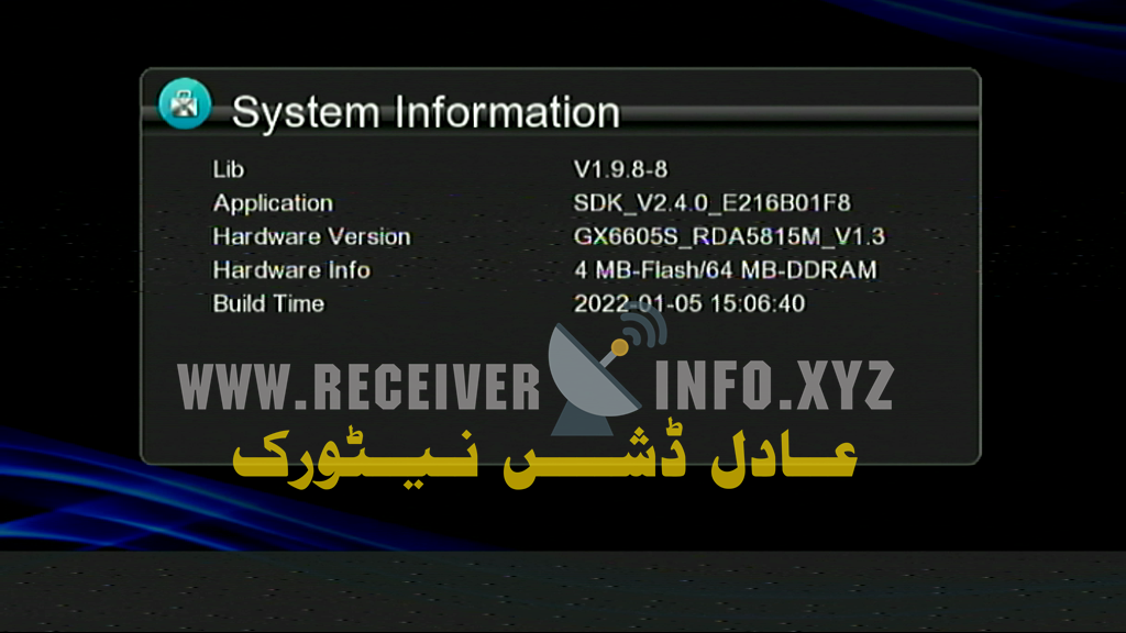 Skysat Gx6605S 5815 Receiver Dvb Finder New Software