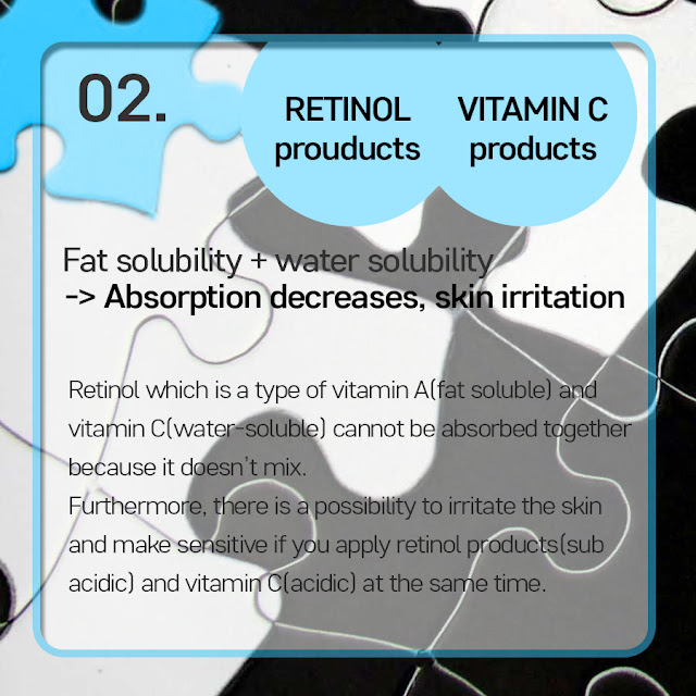 2. Retinol Product + Vitamin C Product