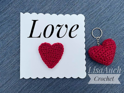 crochet heart applique pattern easy handmade valentines card