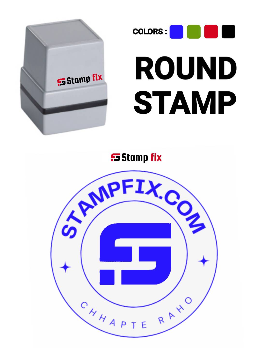 Round stamp, Self ink stamp, pre ink stamp, sun stamp, rubber stamp, nylon stamp, polymer stamp