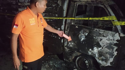 Mobil Boks Terbakar di Rest Area Tol Medan-Tebing Tinggi, Pemiliknya Menghilang