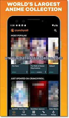 aplikasi streaming anime online crunchyroll