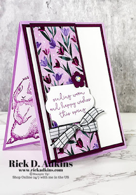 You will be sending warm and happy wishes this spring with the cards you make with the Easter Friends Stamp Set & the Flowering Fields DSP!
