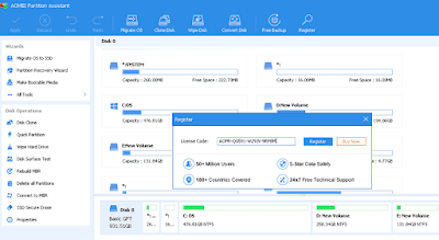 Aomei Partition Assistant licence key 2022