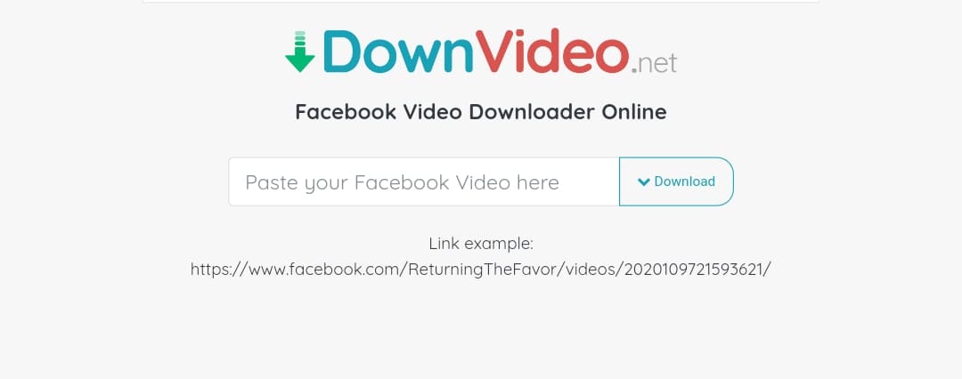 download video Facebook melalui downvideo