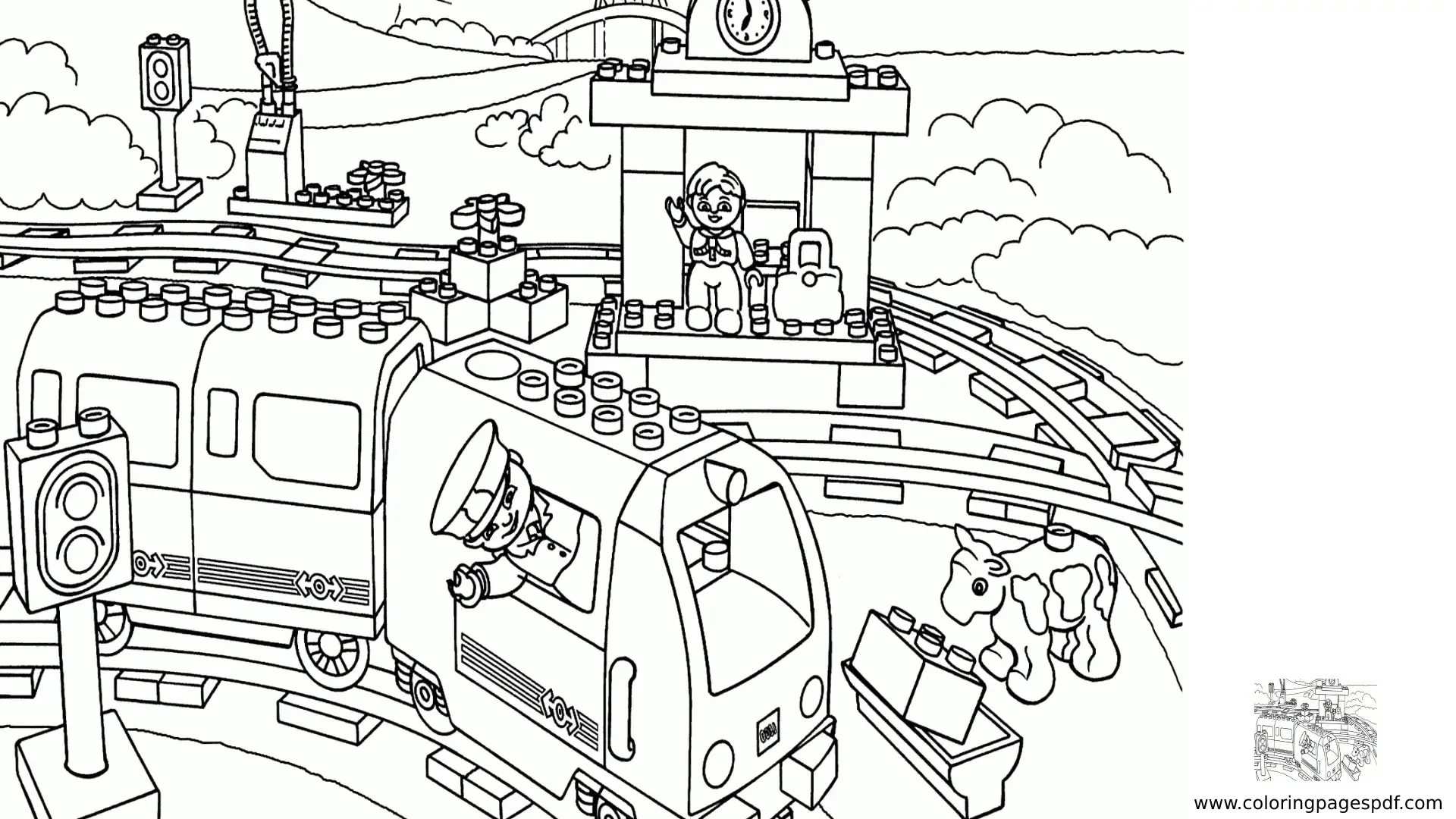 Coloring Pages Of Lego City Train