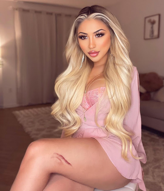 Elena Genevinne – Most Beautiful Transgender in a Pink Sleepwear for Girls