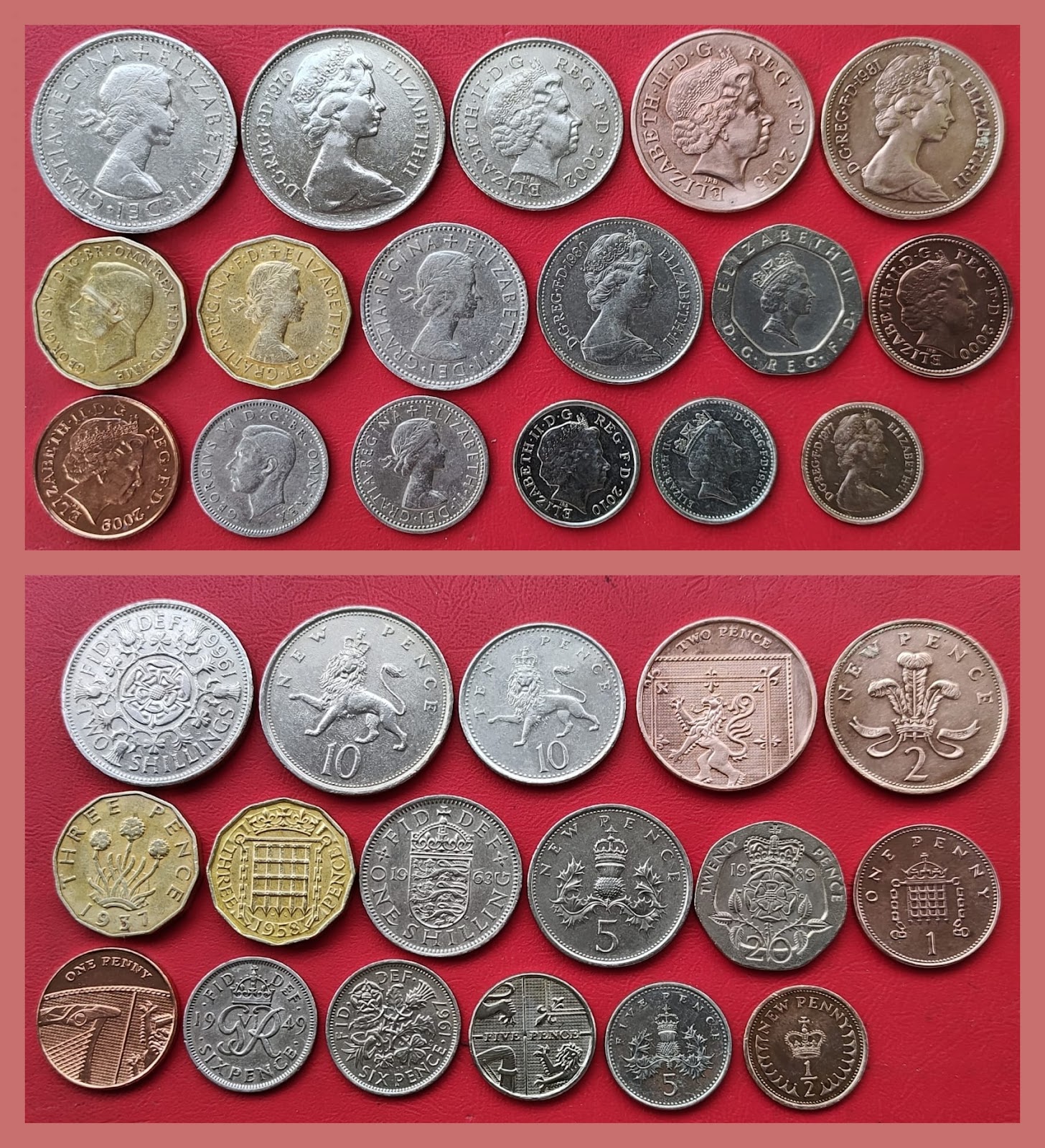 UNITED KINGDOM SET OF 17 COINS (#RVJ) 