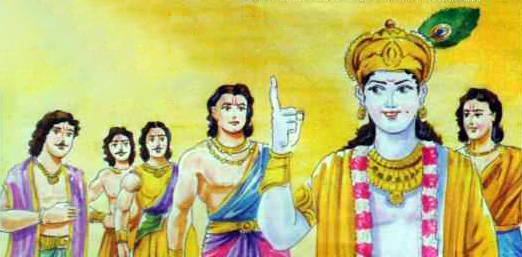 Krishna speaking to yadavas