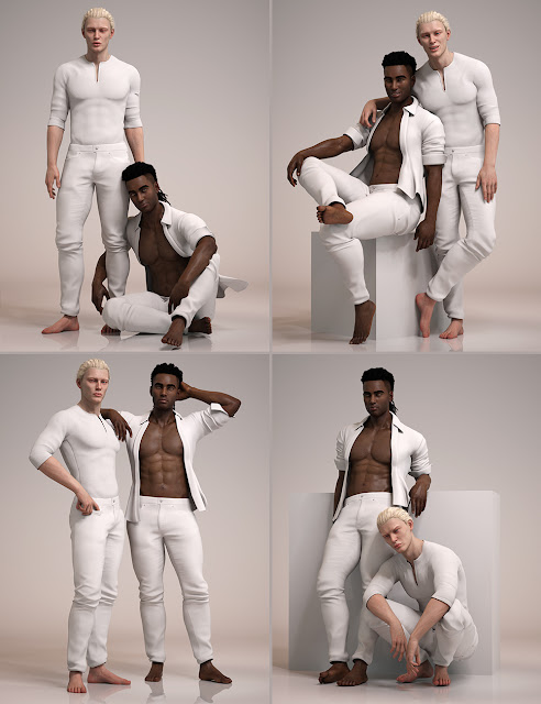 Lookbook for Two Poses and Expressions Bundle