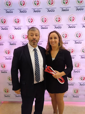 Ana Hormigo com Presidente da Federação de Judo