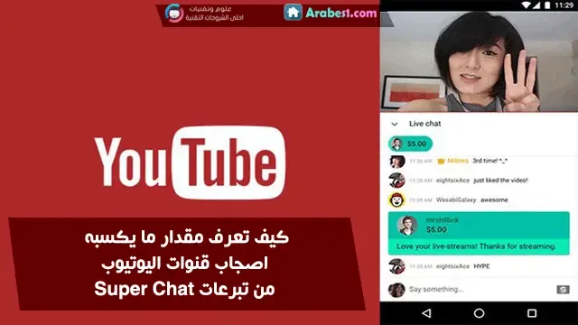 كيف تعرف مقدار ما يكسبه اصجاب قنوات اليوتيوب من تبرعات Super Chat