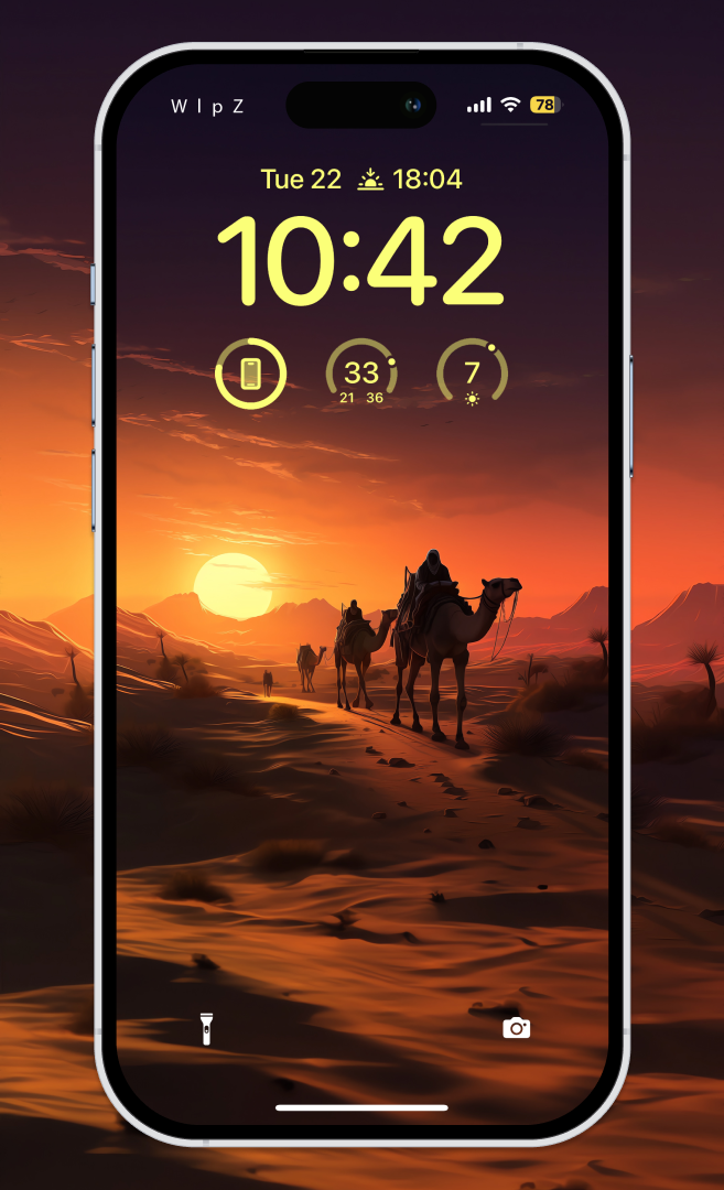 Desert Journey: Sunset Phone Wallpaper, A Beautiful Background