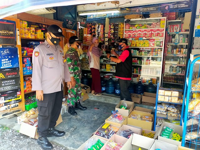 Meski PPKM Level 2, Aparat Gabungan wilayah Bulu tetap Intensif laksanakan himbauan Prokes ditengah warga.