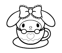 My Melody Cafe coloring page