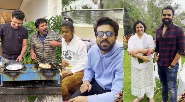 Megastar Chiranjeevi's Cute Banter With Varun Tej Over Dosa At Bhogi Celebrations With Family Is all About Laughter And Happiness.