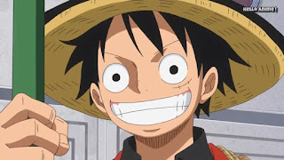 ワンピースアニメ WCI編 830話 ルフィ 笑顔 Monkey D. Luffy | ONE PIECE ホールケーキアイランド編