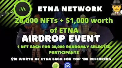 ETNA Network Airdrop , Gratis 1 NFT dengan Total Reward 20000 NFT